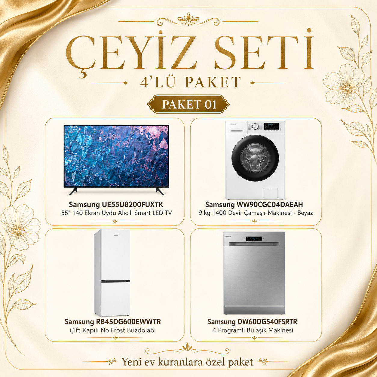 Samsung Çeyiz Seti 4’lü Paket