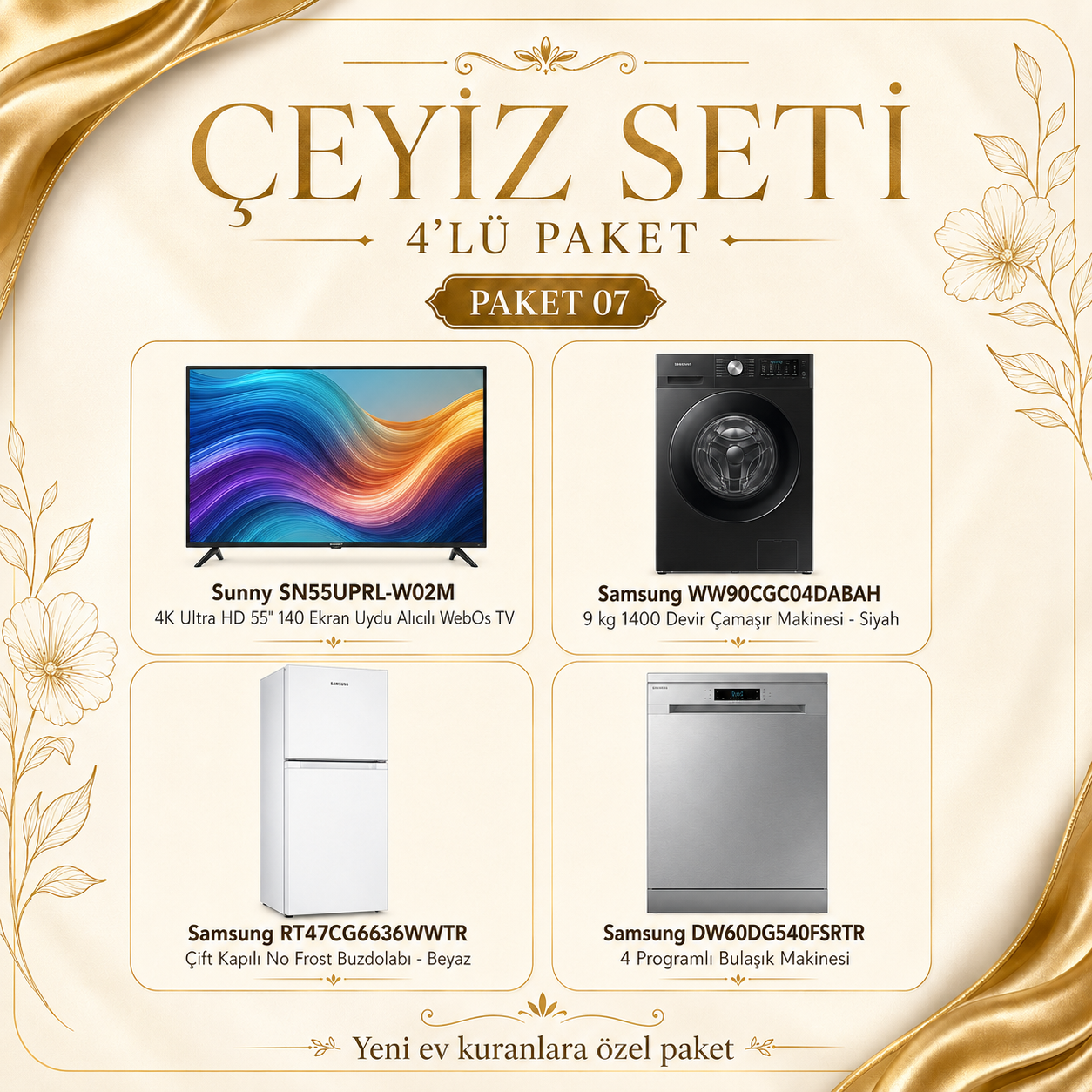 Samsung Premium Çeyiz Seti